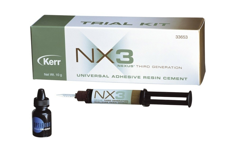 New Med Plus - Ciment dentaire adhésif universel à base de résine NX3  Indiqué pour toutes les restaurations indirectes, NX3 est un système  universel de ciment permanent à base de résine dont